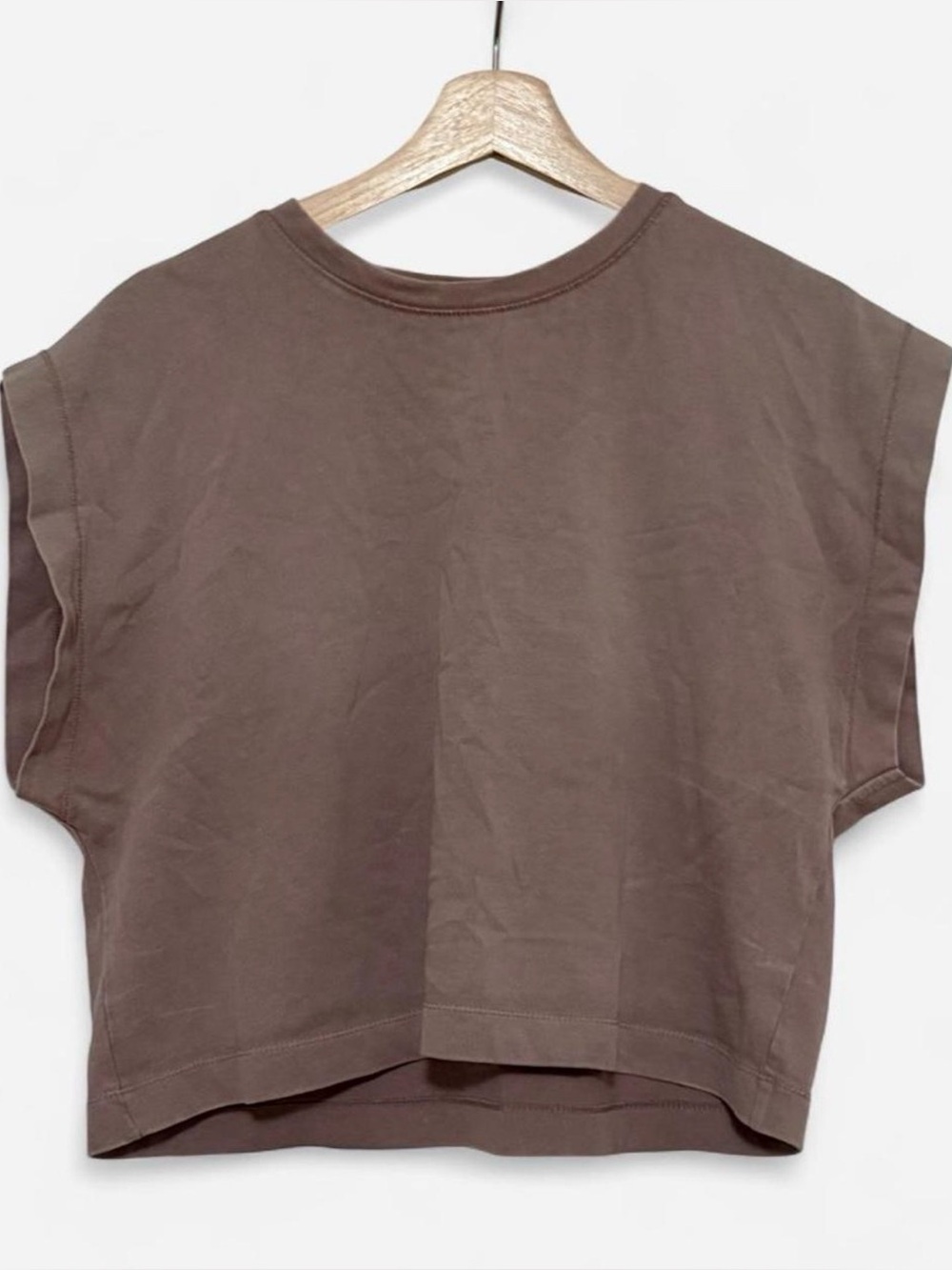 Zara cropped boxy t-shirt - mauve